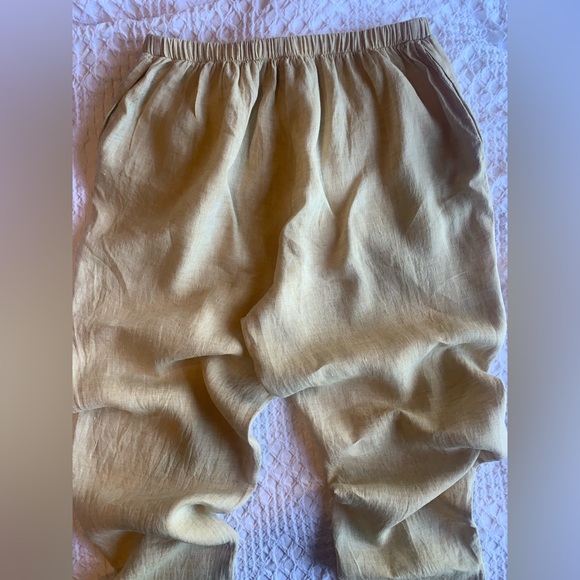 Flax 100% Linen Casual Pants with Pockets - Picture 10 of 16